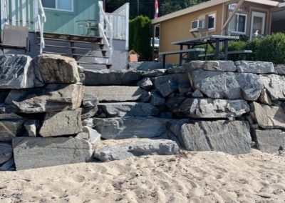 Toncar stone wall near beach